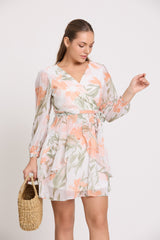 Leag Front Tie Short Dress