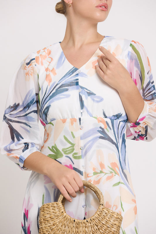 Daisy Button Down Midi Dress