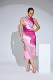 Ripple Cut Midi Dress