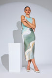 Ripple Cut Midi Dress