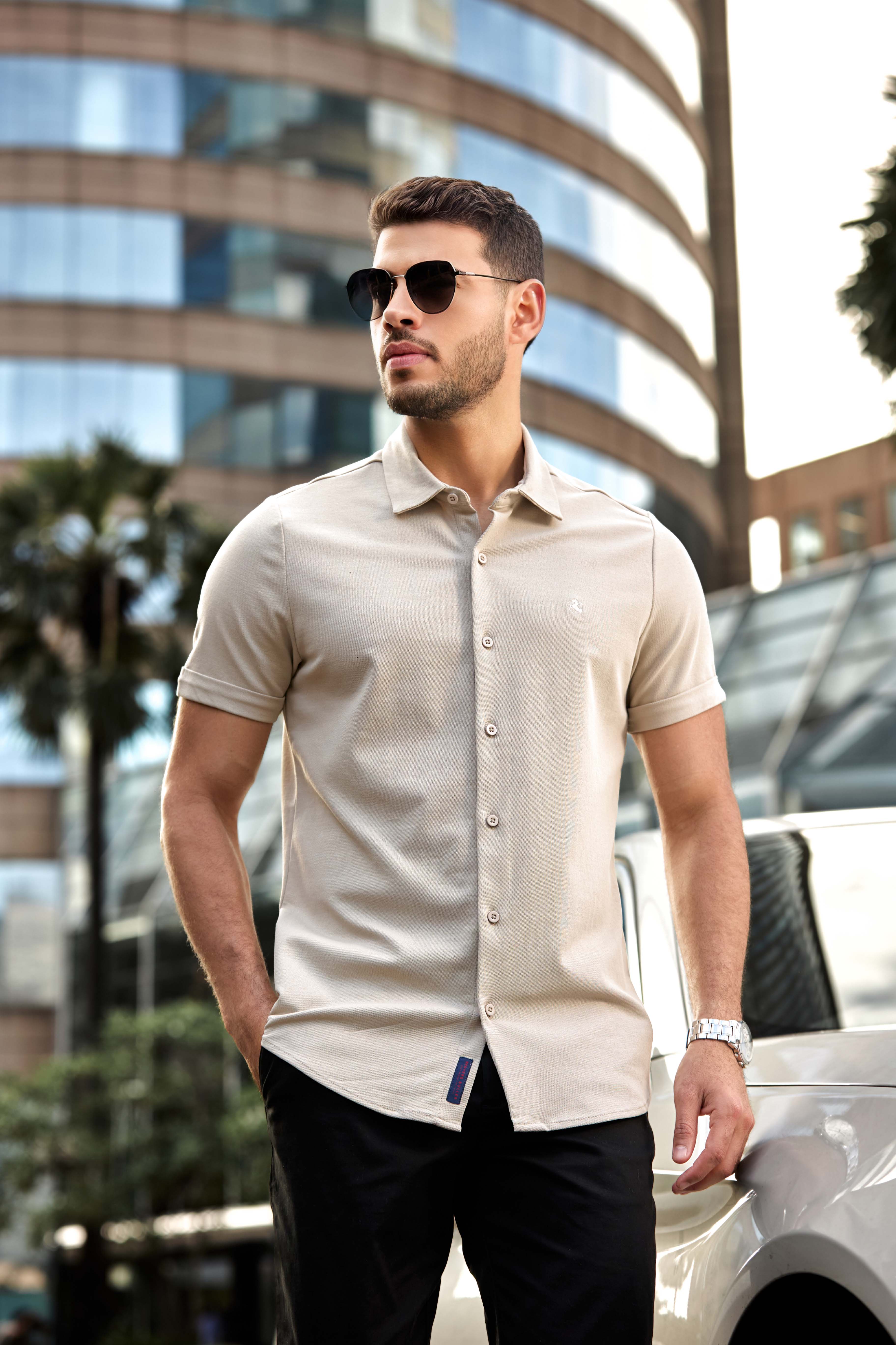 Luxe Knit Polo Shirt