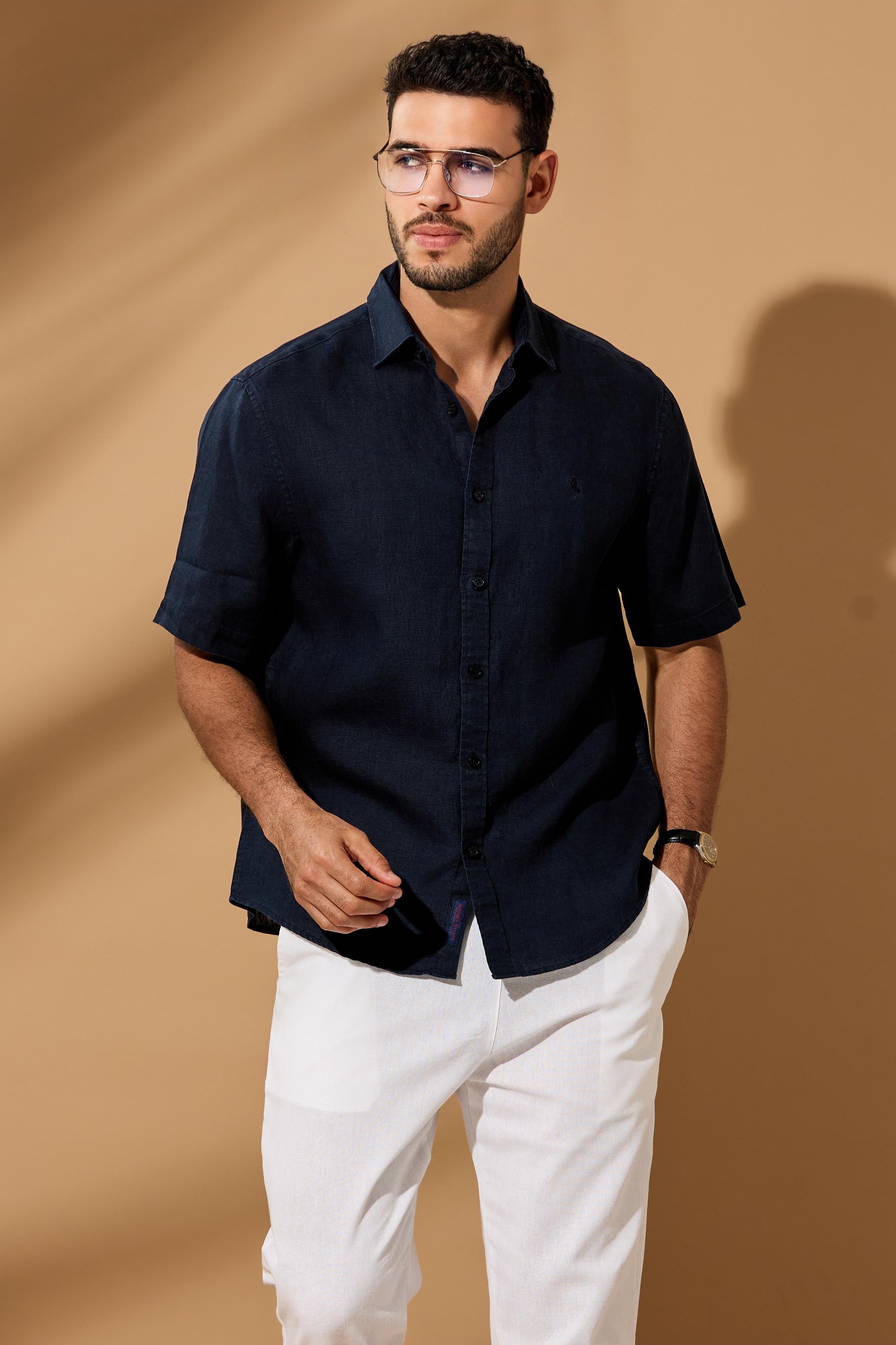Solaro Linen Short-Sleeve Shirt