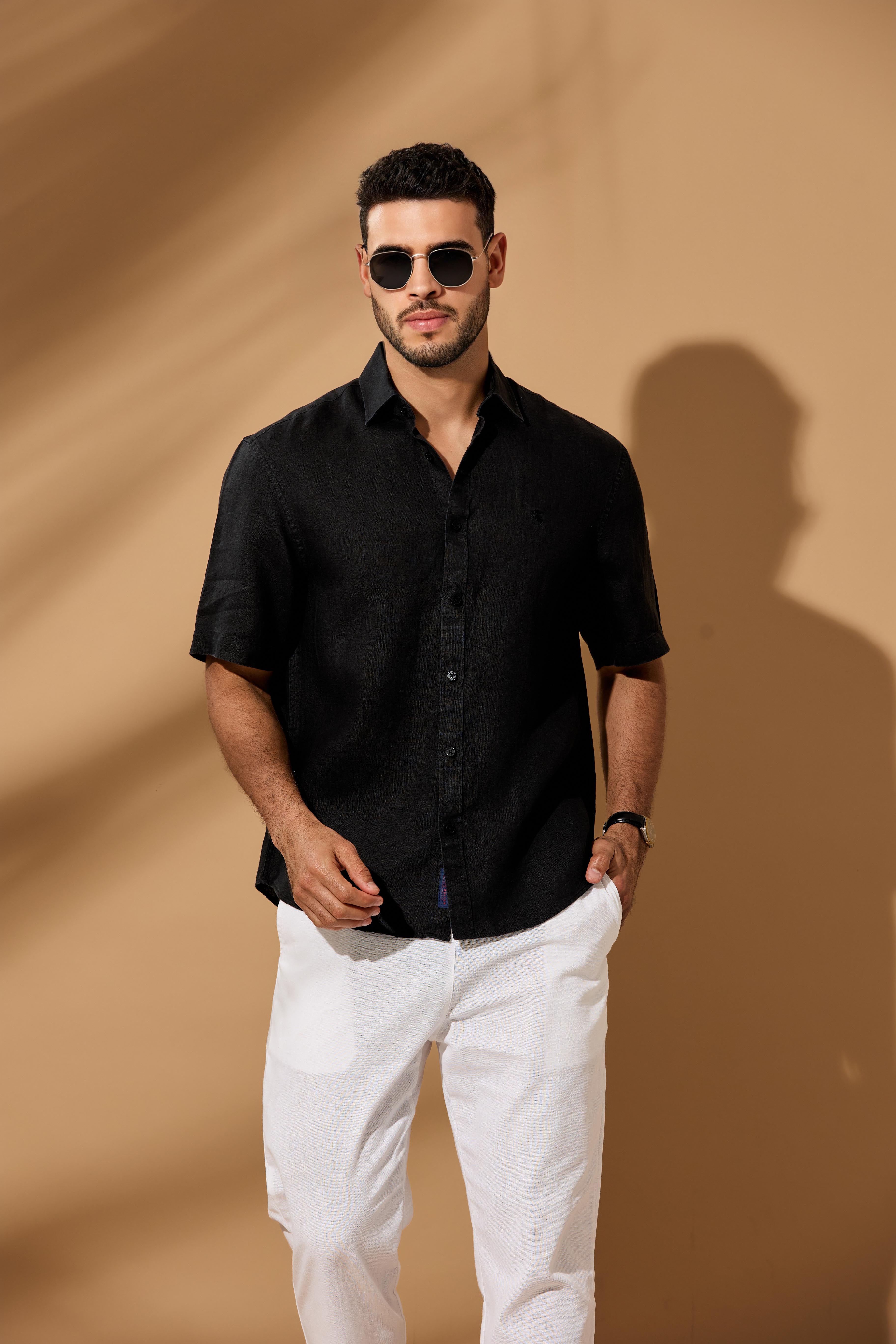 Solaro Linen Short-Sleeve Shirt