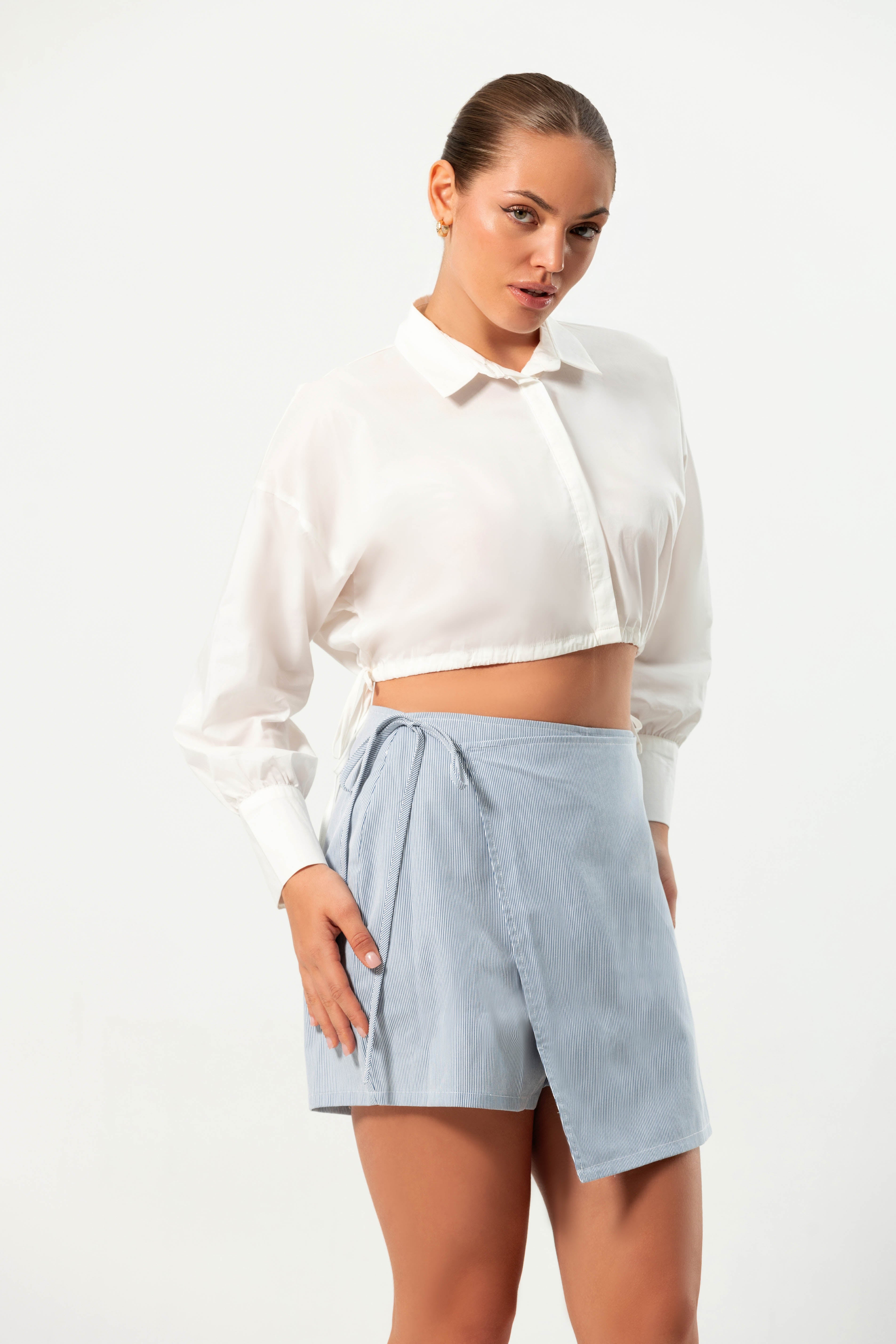 The Cropped Collared Blouse