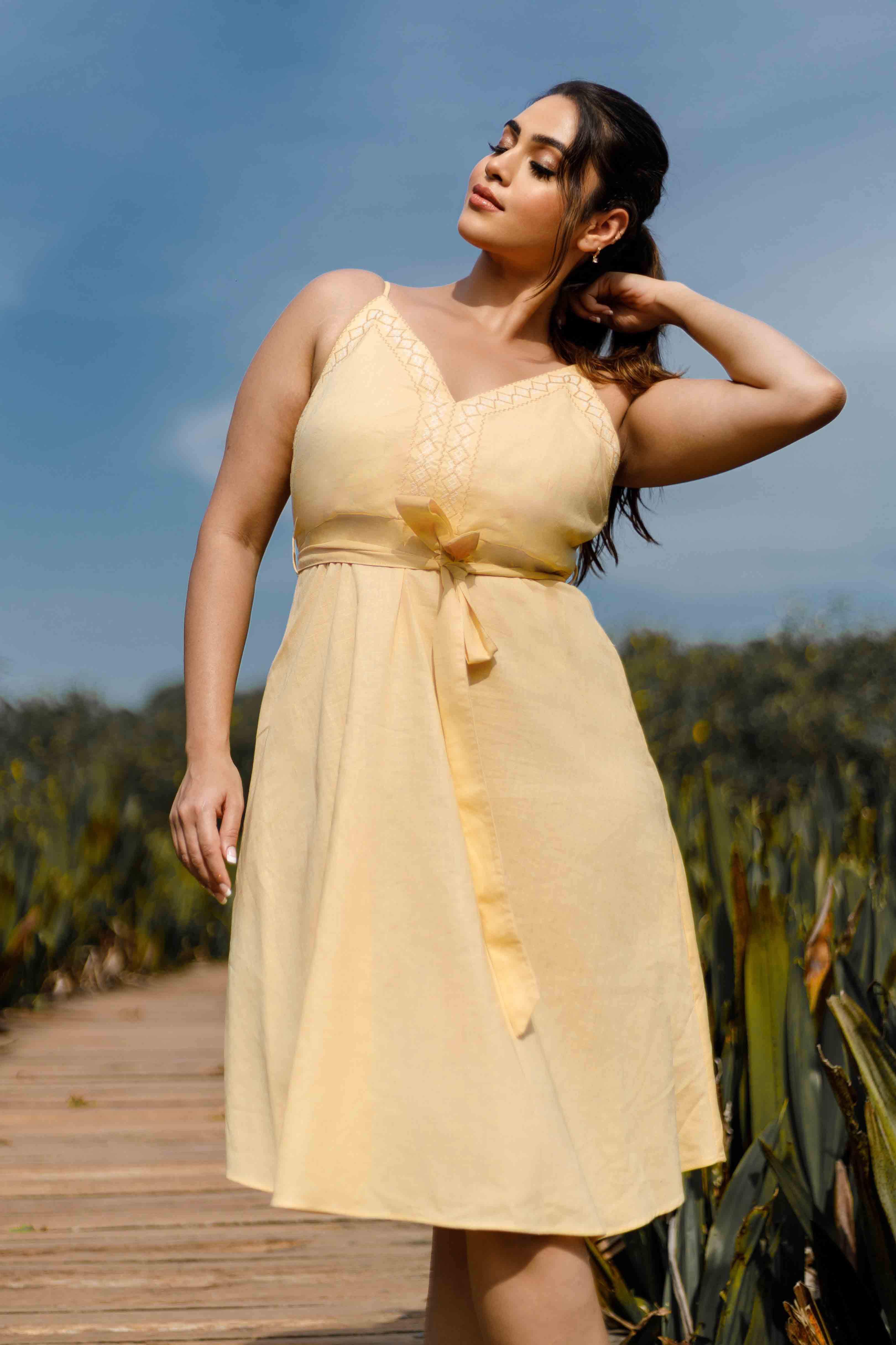 Serene Looms Linen Dress