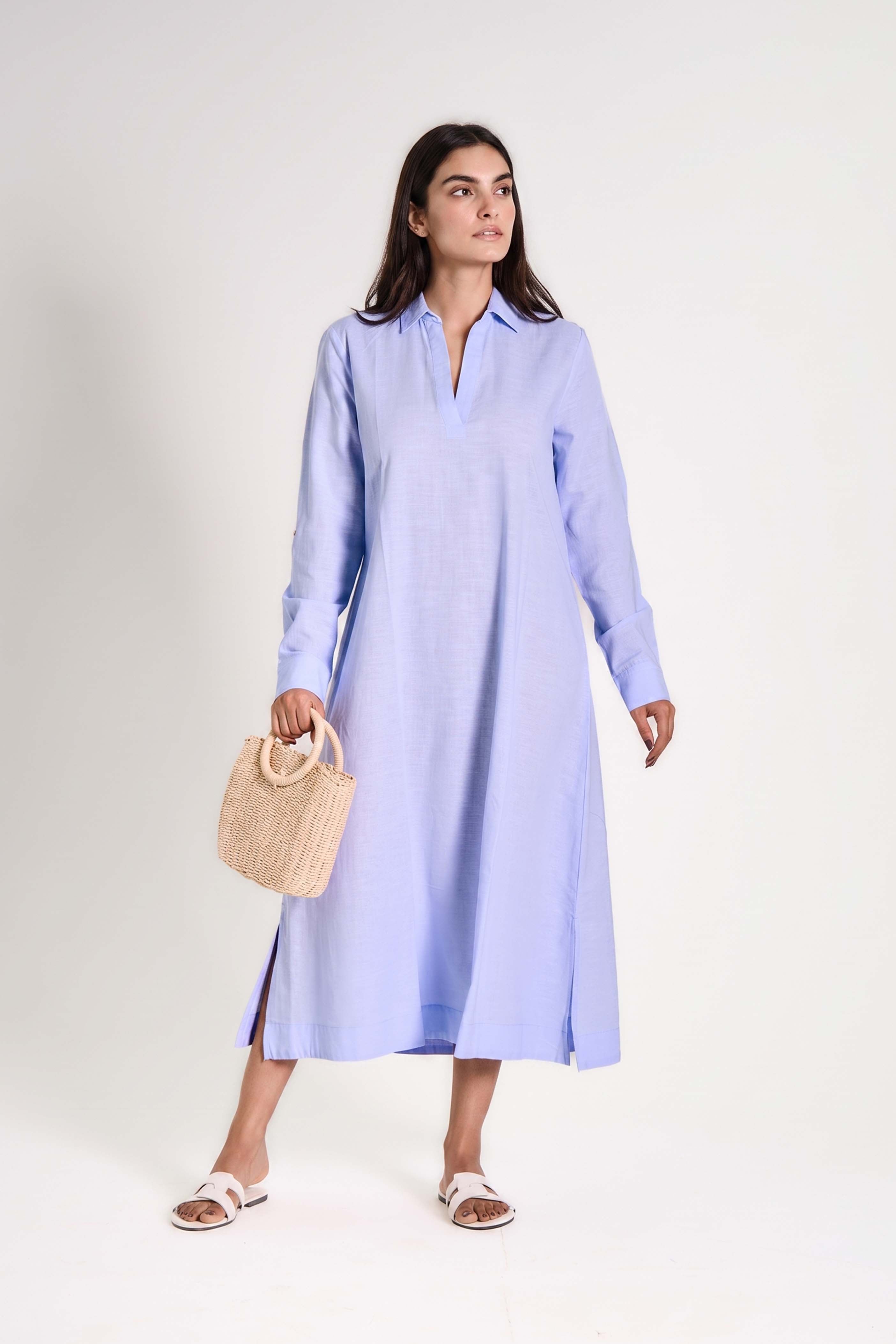 Soft Earth Linen Dress