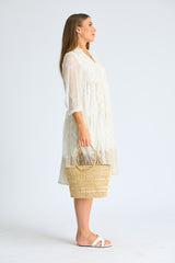 Nora Frill Midi Dress