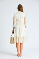 Nora Frill Midi Dress
