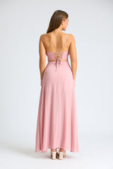 Slit & Sway Strapless Maxi