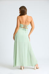 Slit & Sway Strapless Maxi