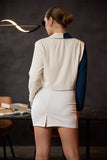 Color Block Two Way WW Crop Blazer