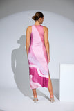 Ripple Cut Midi Dress