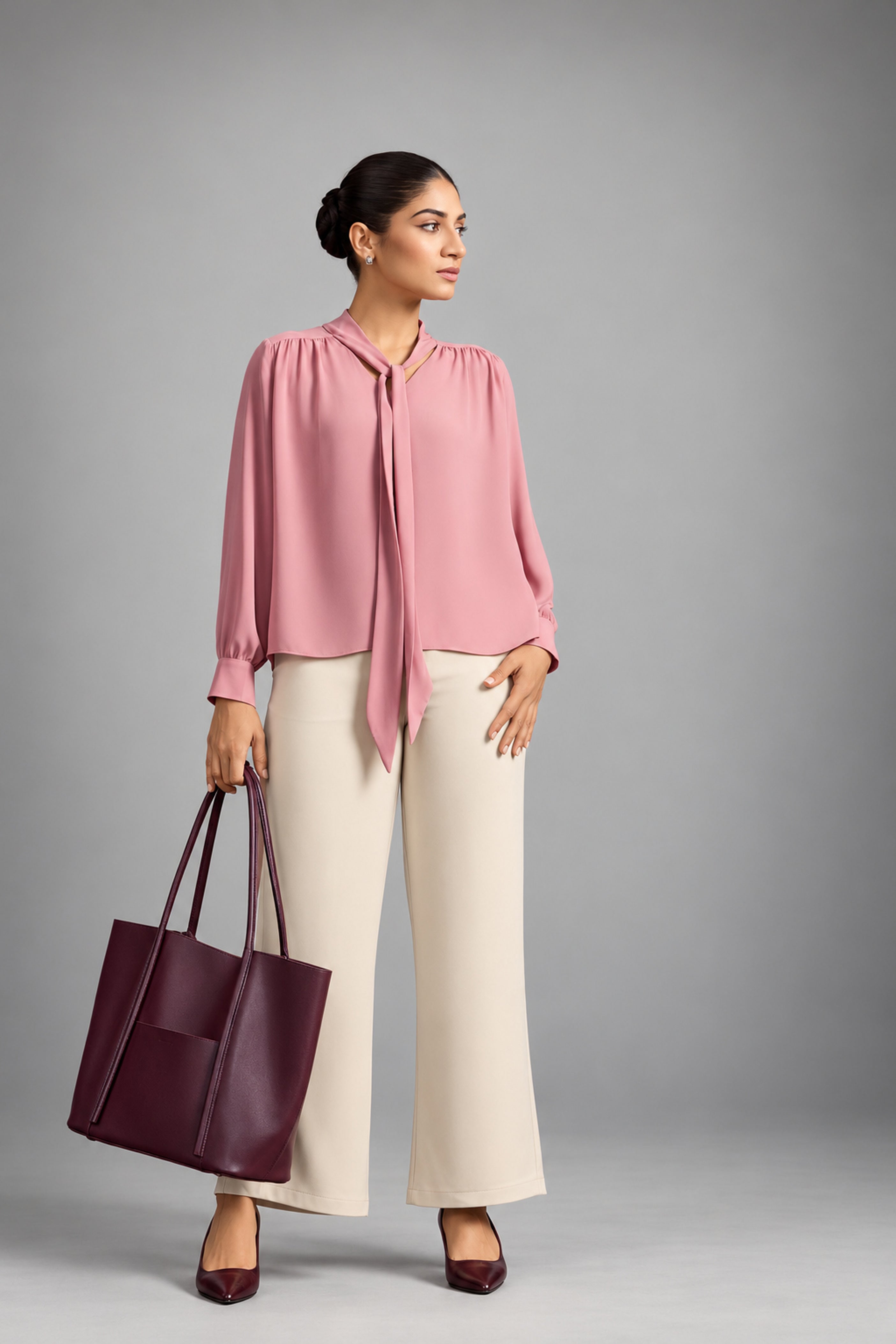 The Lavaliere Tie Blouse