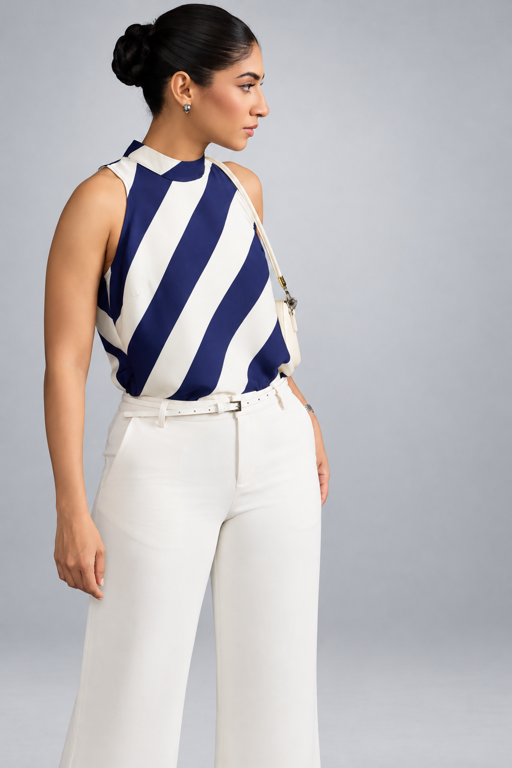 The Zenith Striped Halter Top