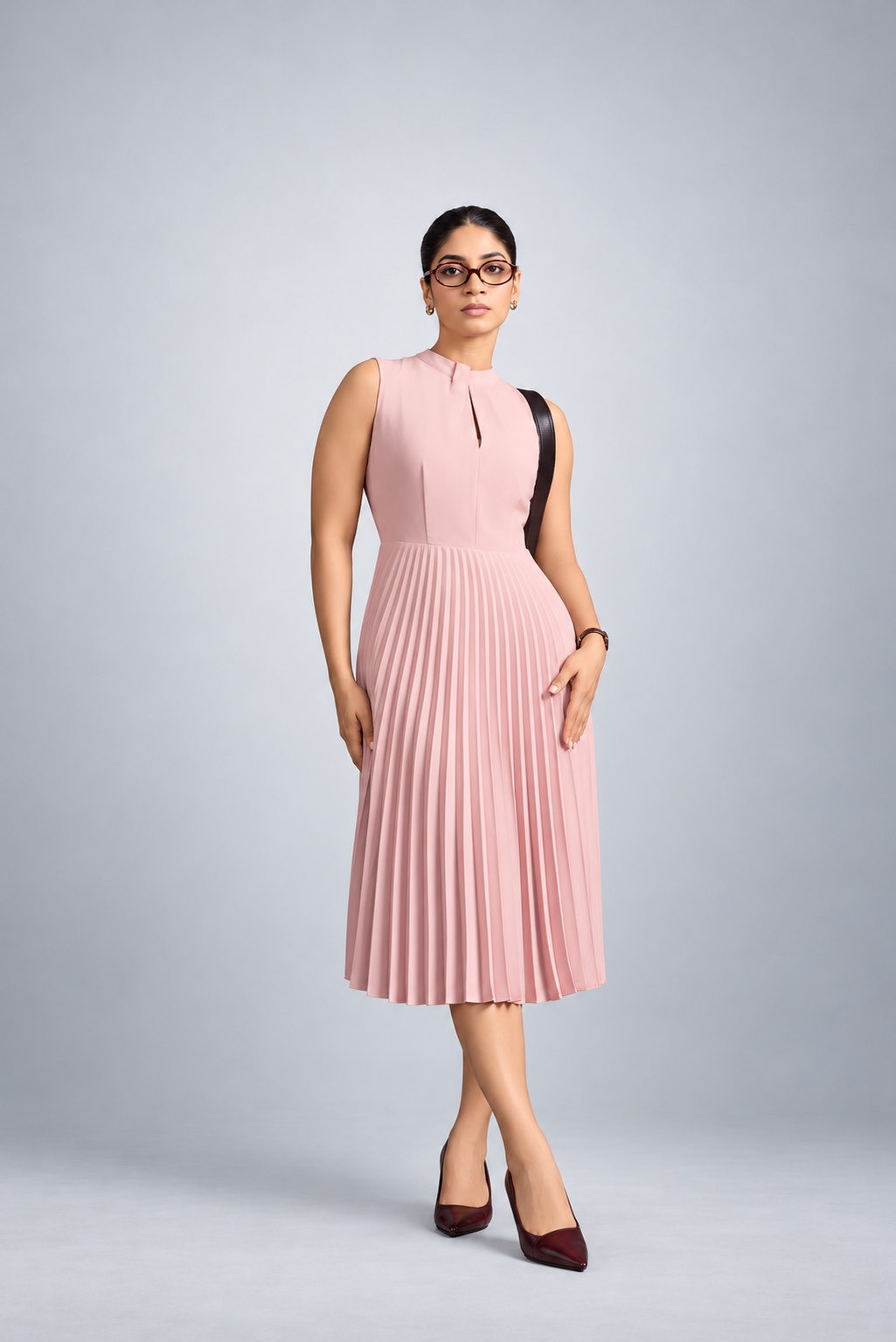 Lara Pleated Midi Dress