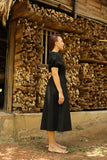 Moonlit Mirage Linen Dress