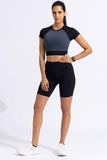 Blockburst Crop top W/ built in Bra