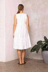 Ethereal Drift Linen Dress