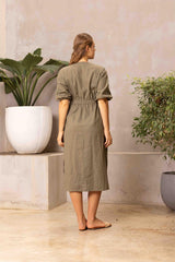 Olivine Elova Linen Dress