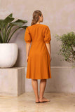Floral Fantasy Linen Dress