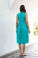 Oceanic Opulence Linen Dress