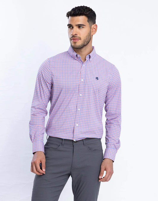 Glacial Grit - Pink Navy Check