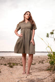 Arid Bloom Linen Dress