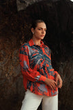 Sunlit Palm Oversized Top