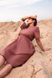 Arid Bloom Linen Dress