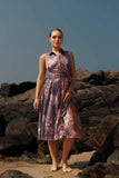 Golden Dunes Midi Dress