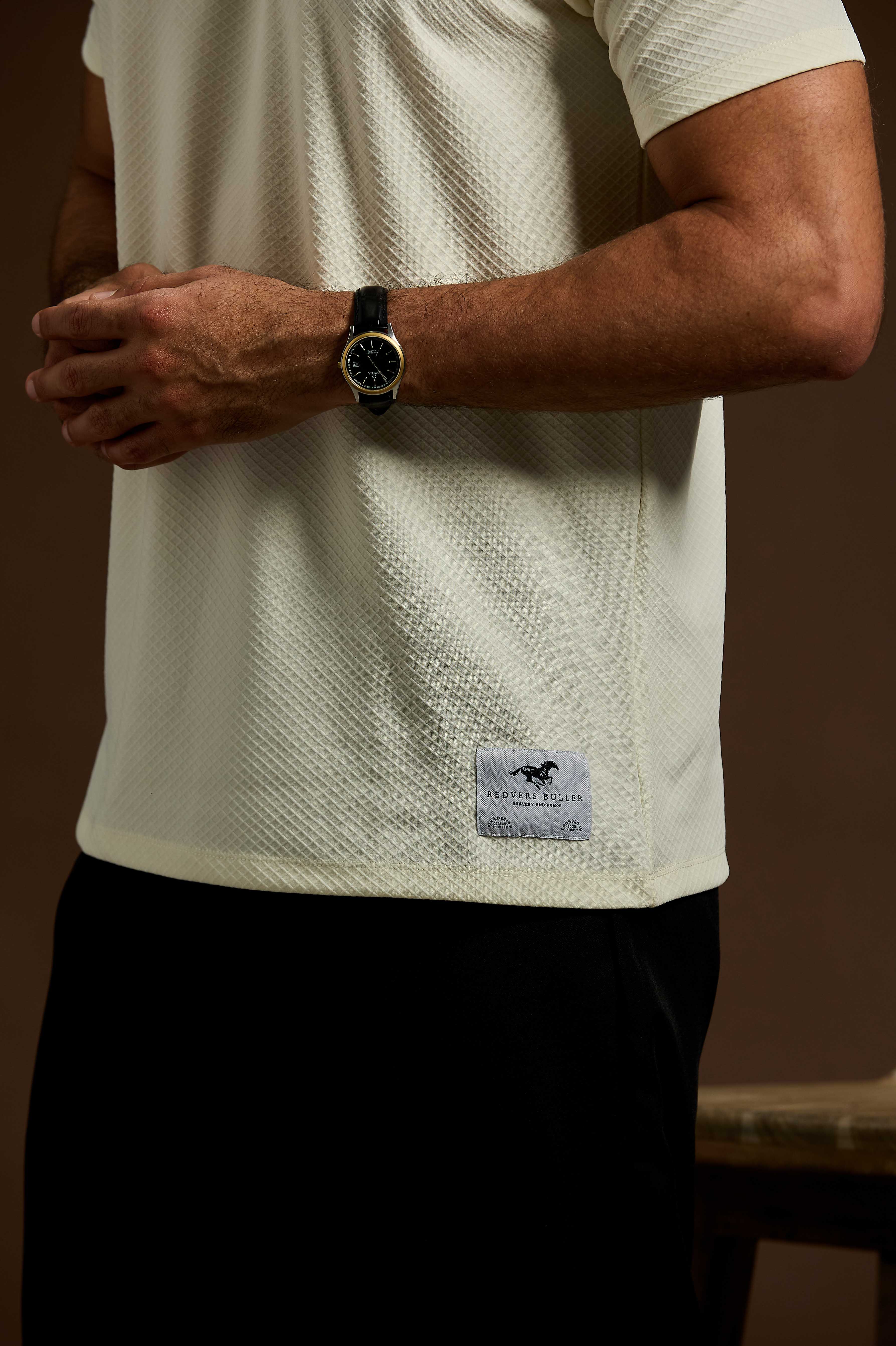 Velocity Grid Textured T-Shirt