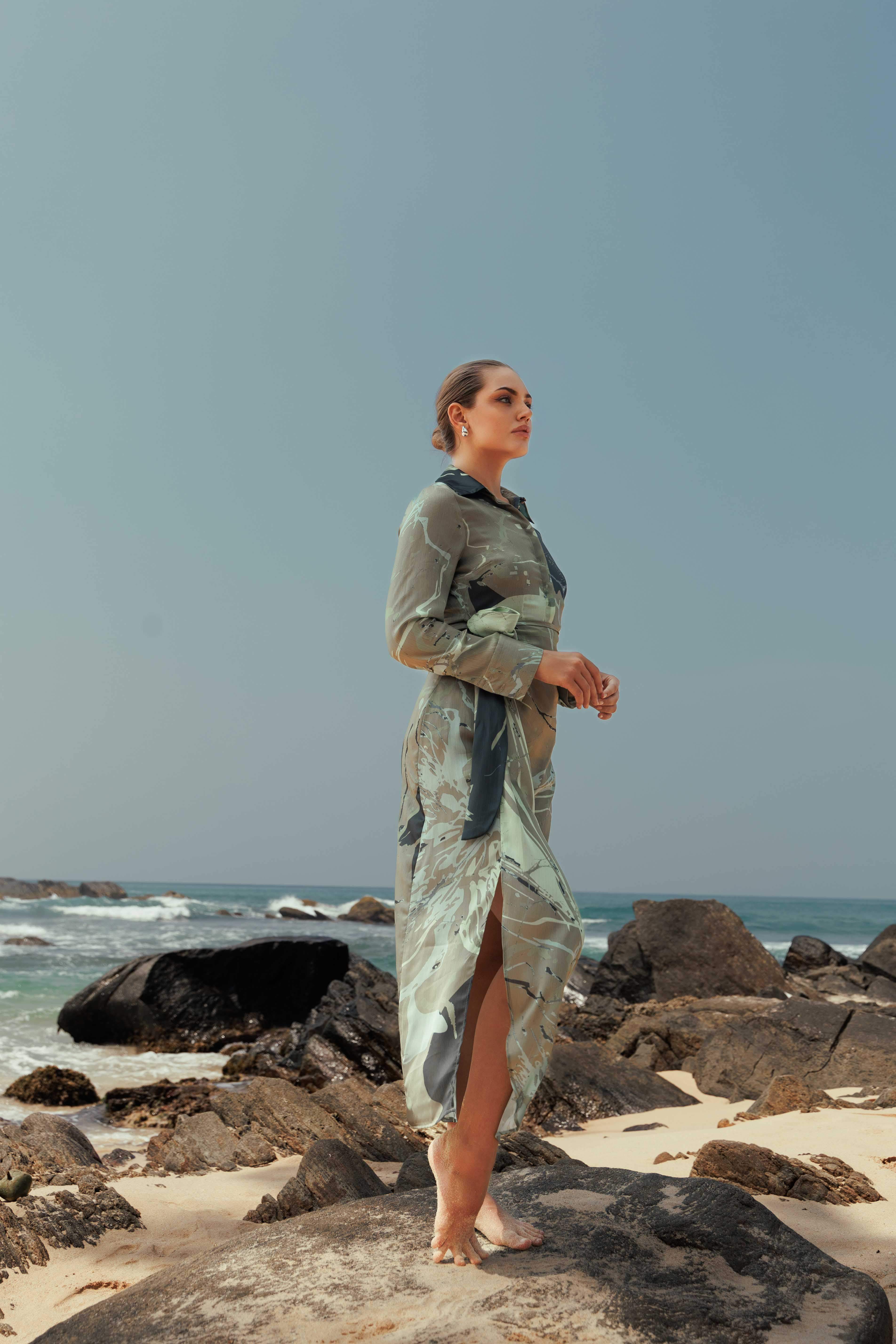 Saffron Glow Maxi Dress