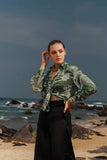 Sunlit Palm Oversized Top