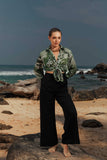 Sunlit Palm Oversized Top