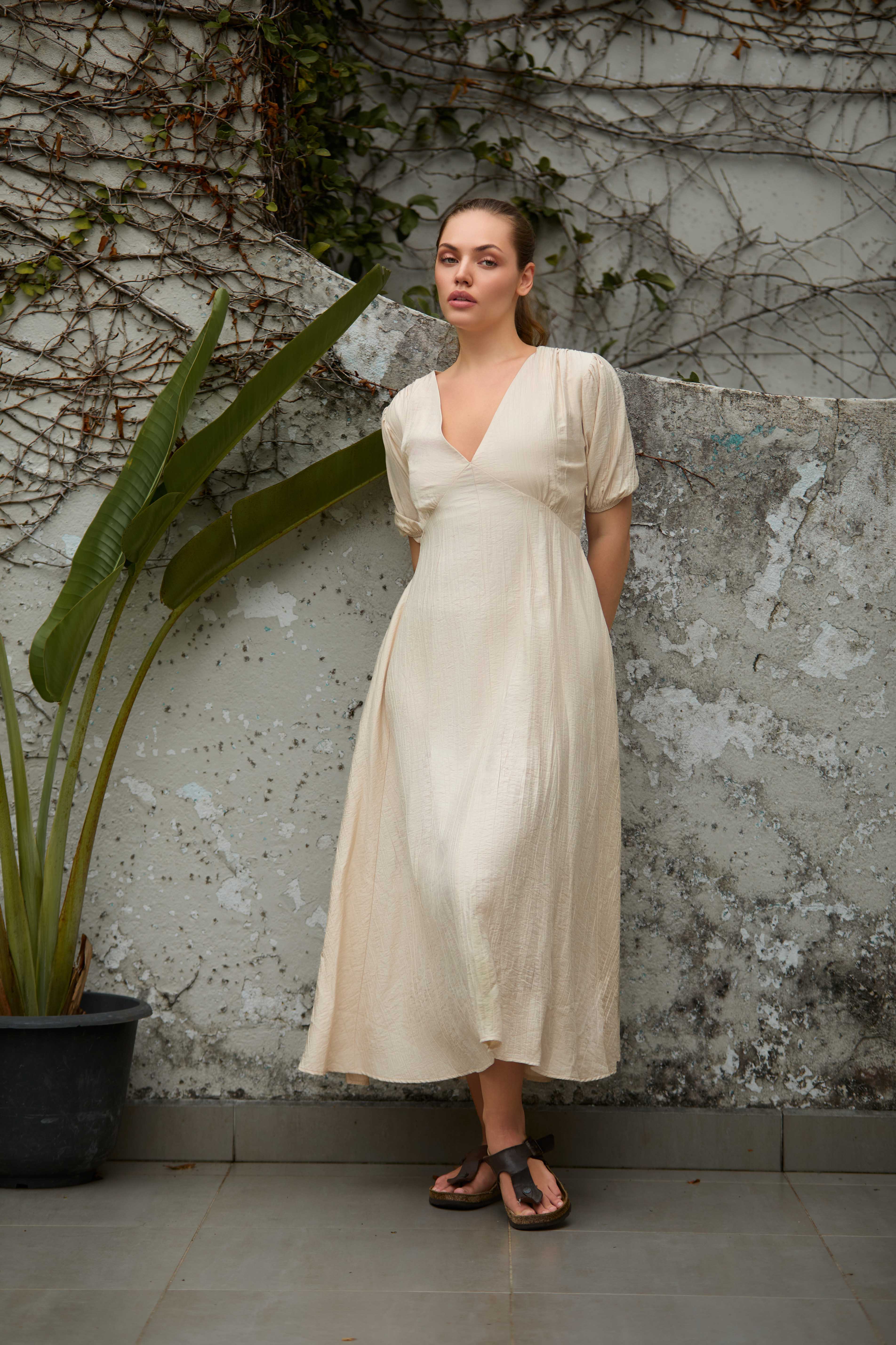 Sunset Bloom Midi Dress