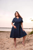 Arid Bloom Linen Dress