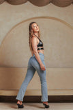 High rise slim bootcut jean
