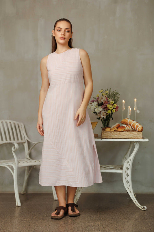 Mirrored Stripe Sleeveless Dress