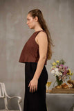 Azalia Loom Linen Top