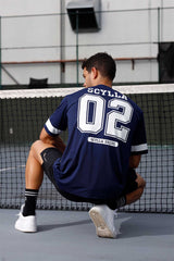 Own the game over sized printed tee SCY range - Dark Blue