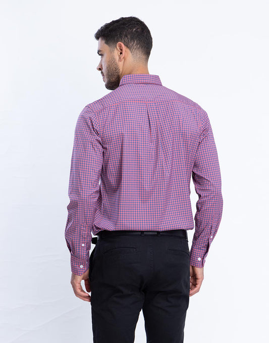 Heritage Houndstooth- Red Navy Check 004