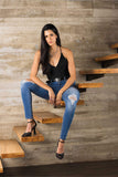 distressed skinny jean