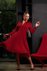 Fashionable Chic Pleated Dress