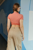 Zamyra Curled Crop Top