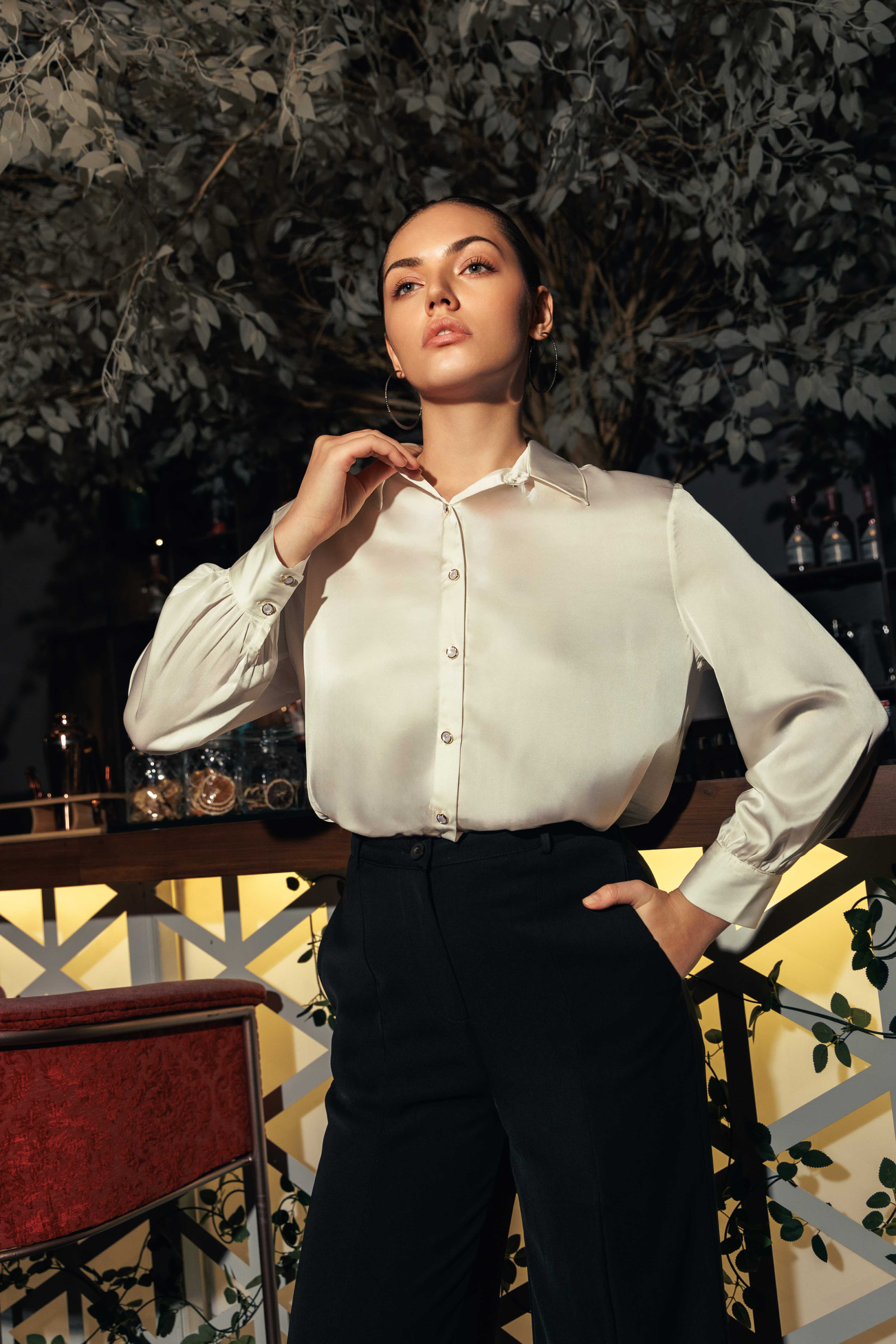 Lyra Abstract Shirt Top