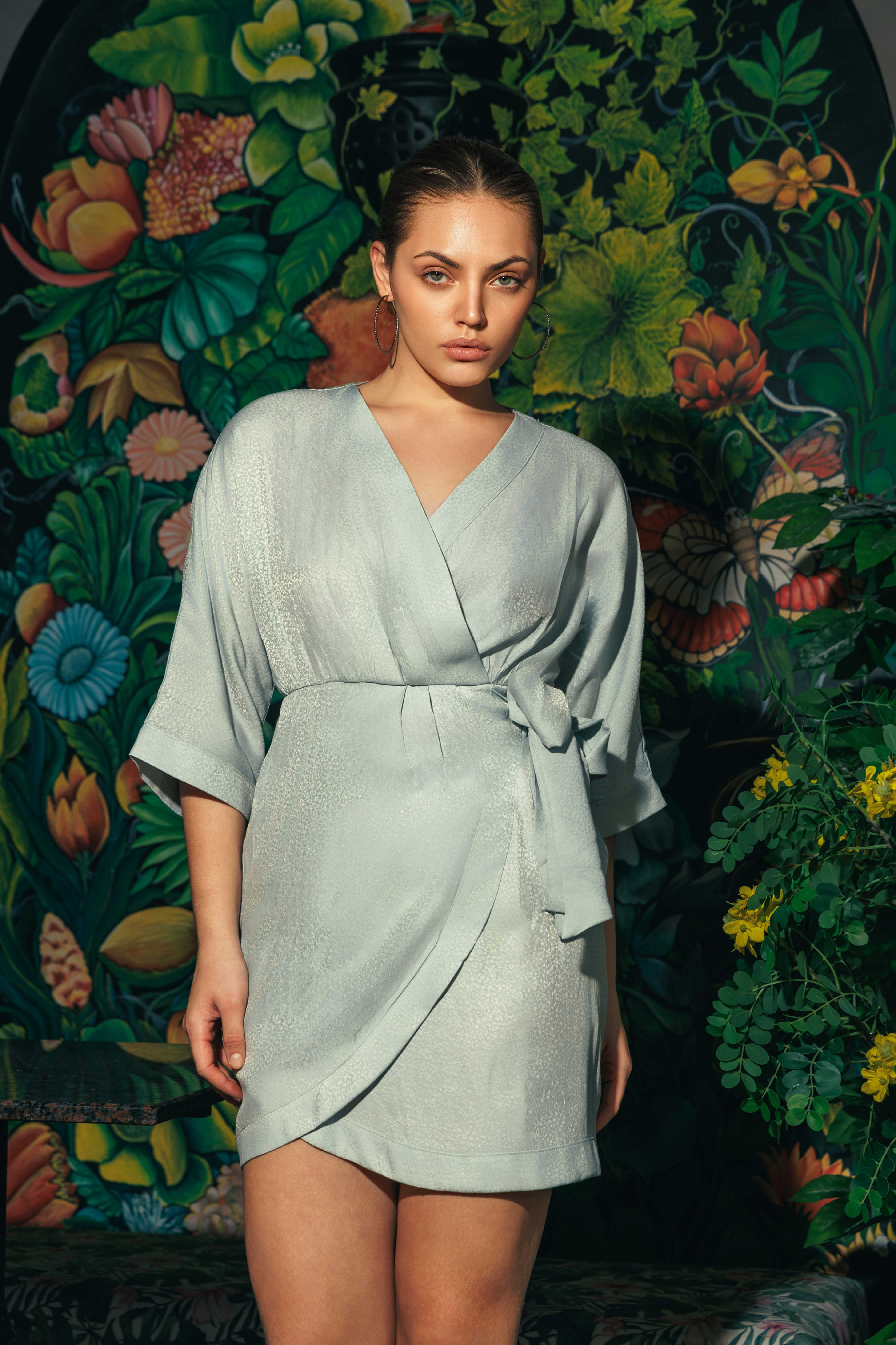 Celeste Wrap Mini Dress