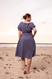 Botanical Flora Linen Midi Dress