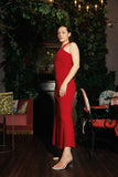 Serpentine Elegance Maxi Dress