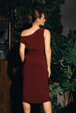 Merlot Off Shoulder Dress